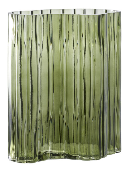 Vase i grøn glas