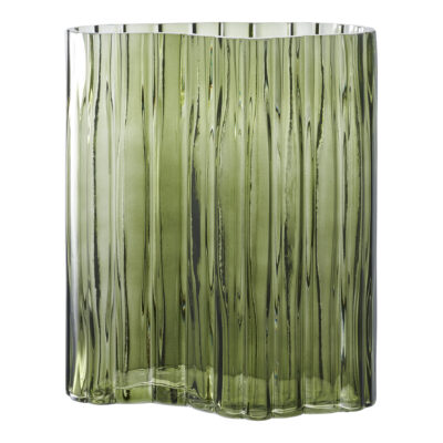 Vase i grøn glas