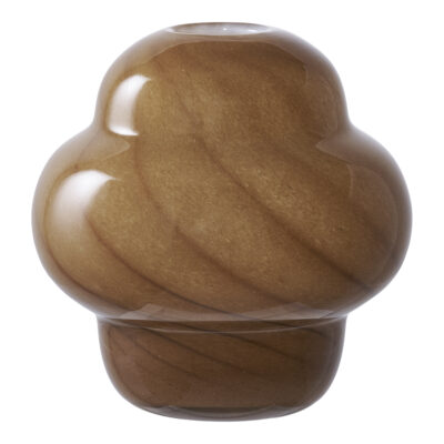 Vase i brunt glas
